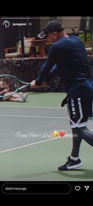 Jaz Agassi's story on Instagram (instagram.com/jazagassi)
